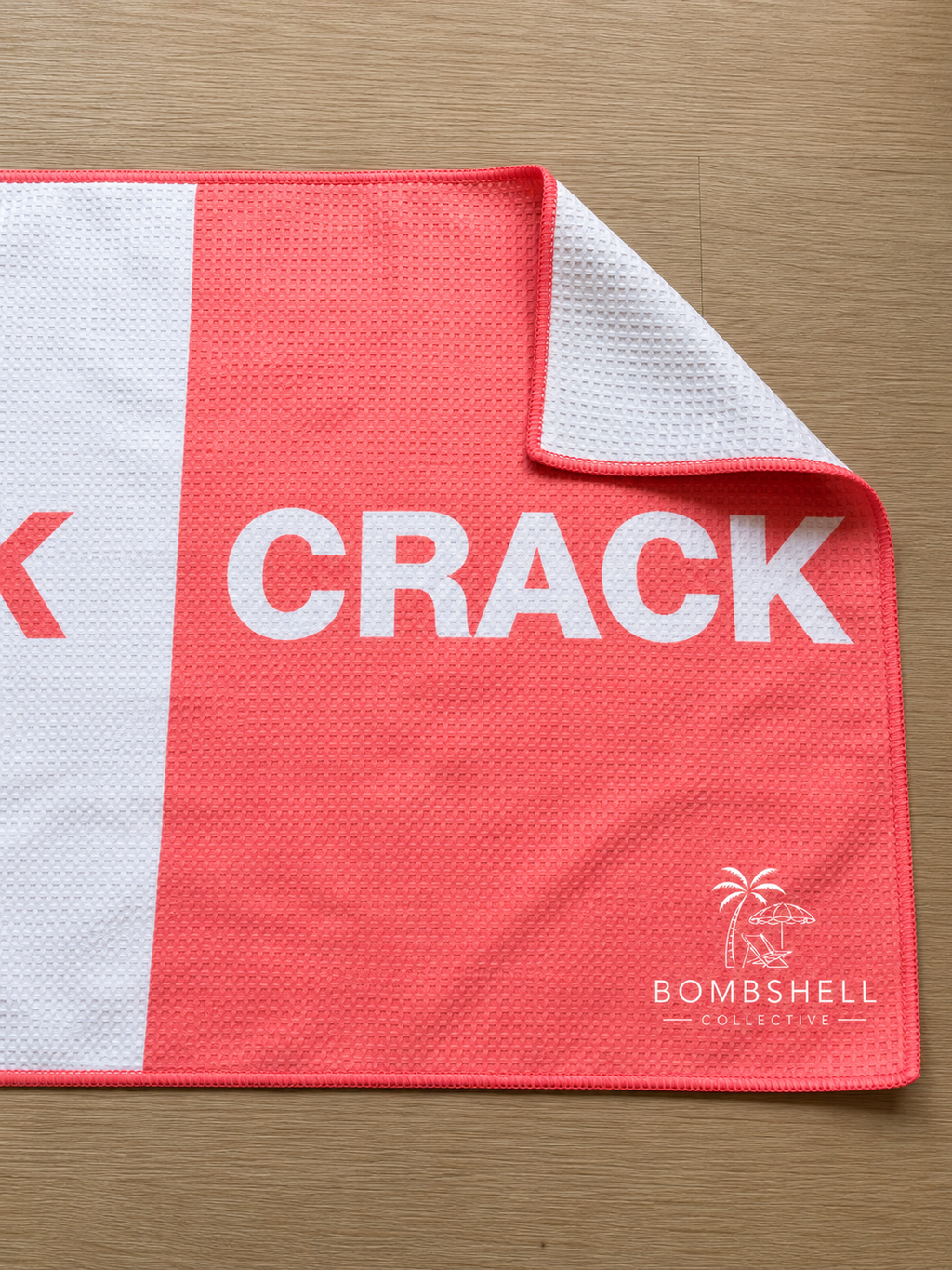 Gym Towel - Face, Back, Crack | Coral