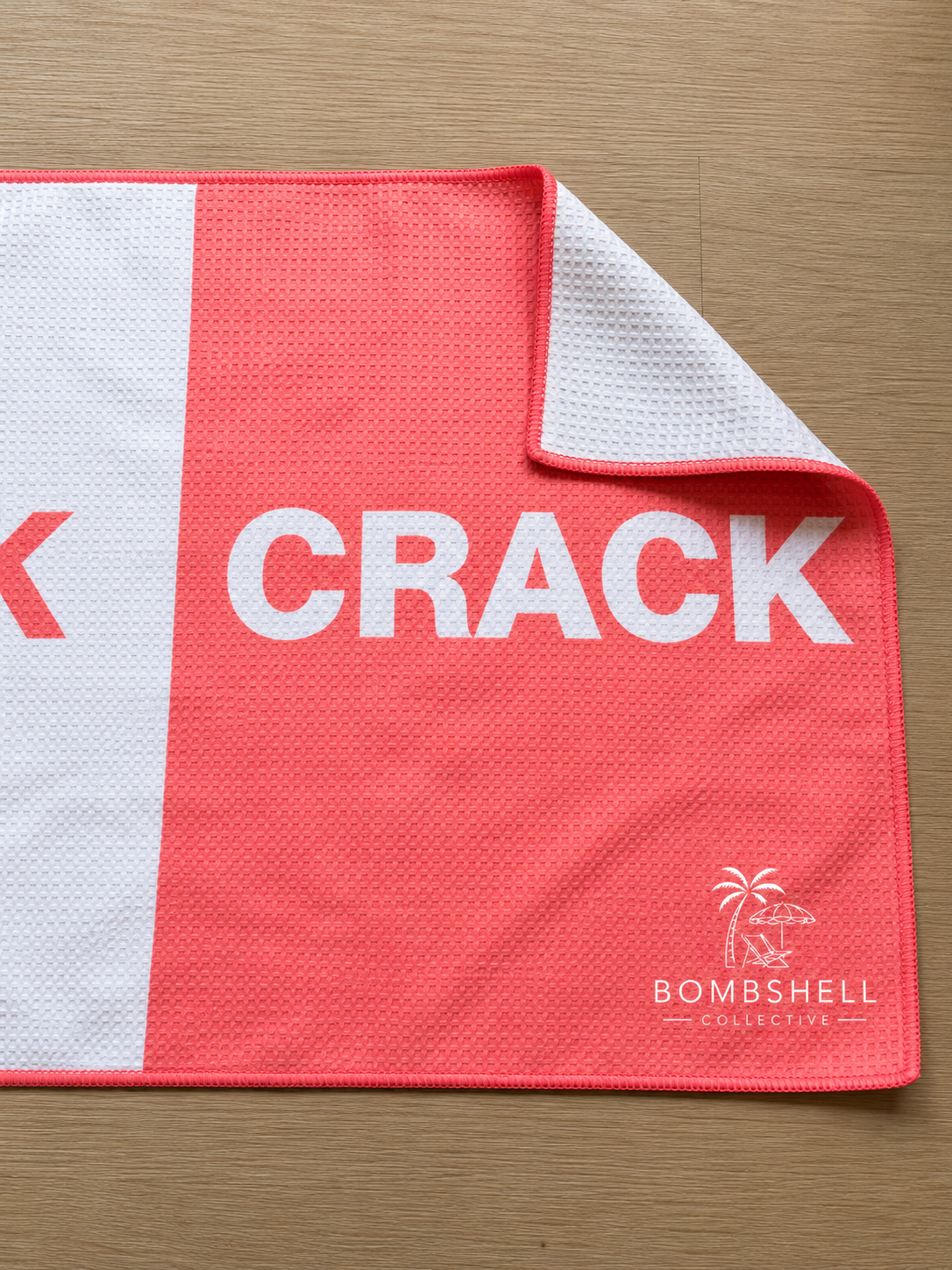 Gym Towel - Face, Back, Crack | Coral